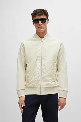 BOSS - Porsche x bomber jacket with embroidered logo White