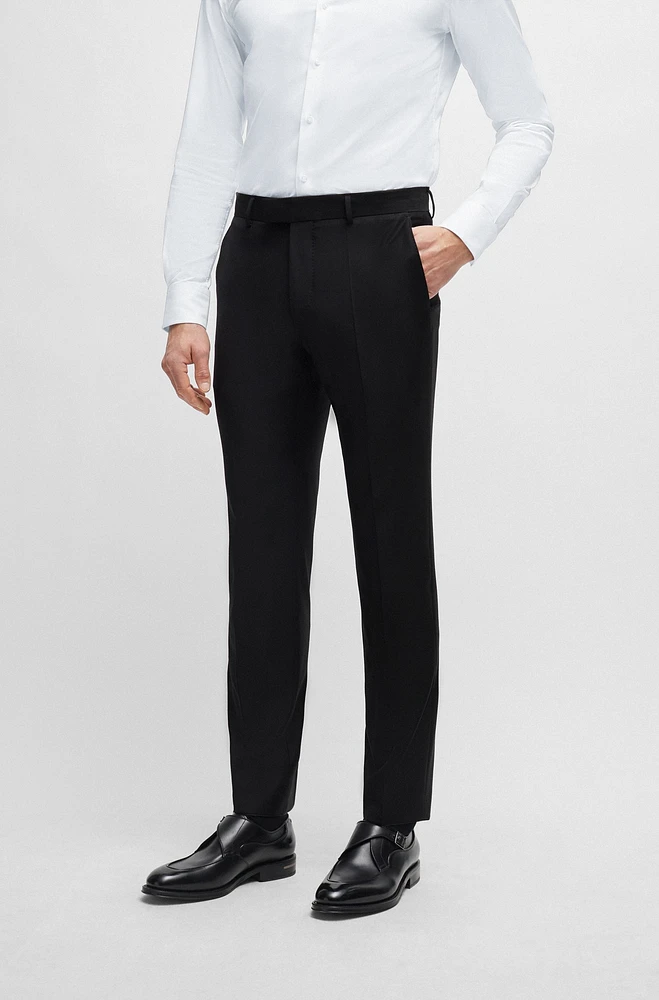 Slim-fit trousers virgin wool with stretch