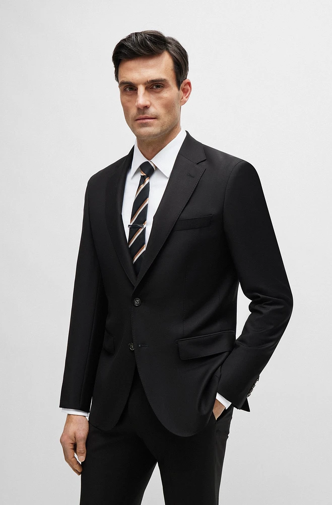 Slim-fit jacket virgin wool with stretch