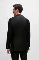 Slim-fit jacket virgin wool with stretch