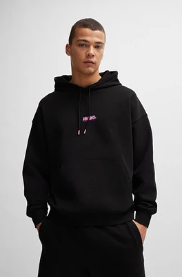 Cotton-terry oversize-fit hoodie with seasonal logos