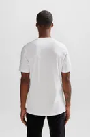 Camiseta regular fit de punto algodón con ilustración temporada