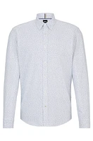 Regular-fit shirt printed Oxford cotton