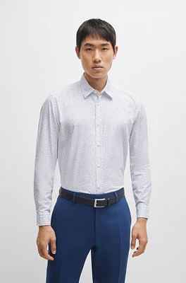 Regular-fit shirt printed Oxford cotton