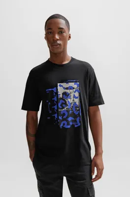 Cotton-jersey T-shirt with music-inspired print