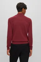 Regular-fit sweater with zip neckline