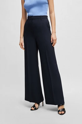 High-waisted relaxed-fit trousers with wide leg