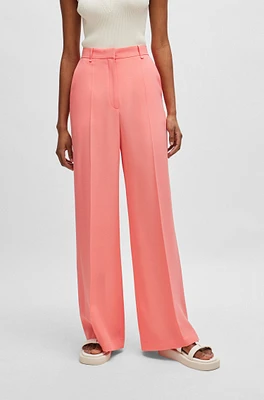 High-waisted relaxed-fit trousers with wide leg