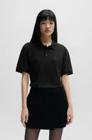 Mercerized-cotton polo shirt with special artwork