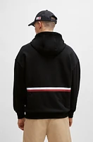 Cotton-terry relaxed-fit hoodie with sporty logo