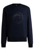 Porsche x BOSS mercerized-cotton sweatshirt with embroidered logo