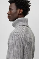 Rollneck sweater virgin wool and cashmere