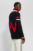 BOSS x Perfect Moment virgin-wool sweater with stripe intarsia