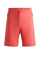 BOSS - Shorts with 3D-molded logo Light Red