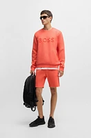 BOSS - Shorts with 3D-molded logo Light Red