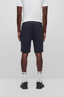 Relaxed-fit cotton shorts with mirror-effect stripes