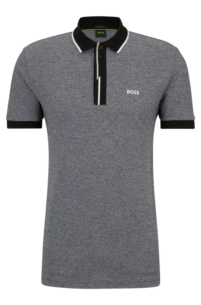 Cotton-piqué polo shirt with embroidered logo