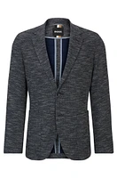 Regular-fit jacket micro-patterned stretch jersey