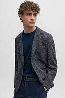 Regular-fit jacket micro-patterned stretch jersey