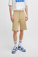 Regular-fit regular-rise shorts cotton twill