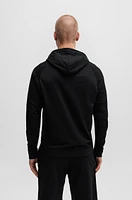 Cotton-terry zip-up hoodie with tonal logo print