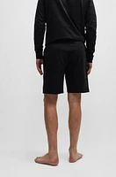 Cotton-terry shorts with logo print and drawstring