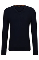 Wool-blend regular-fit sweater with logo detail