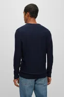 Wool-blend regular-fit sweater with logo detail