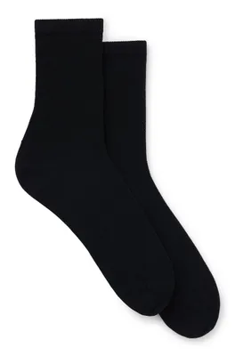 Two-pack of short socks in piqu