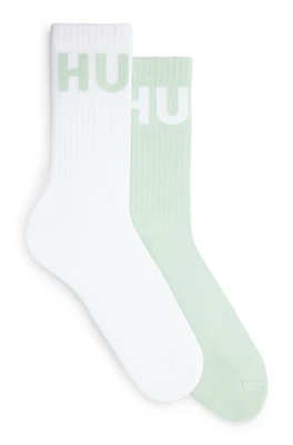 Two-pack of short-length socks with logo details