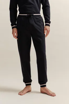 Cotton-terry tracksuit bottoms with logo signature colors