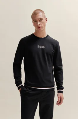 Cotton-terry sweatshirt with logo signature colors