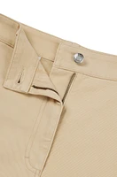 Pantalones cargo regular fit de algodón elástico