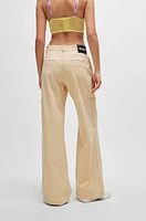 Regular-fit cargo trousers stretch cotton