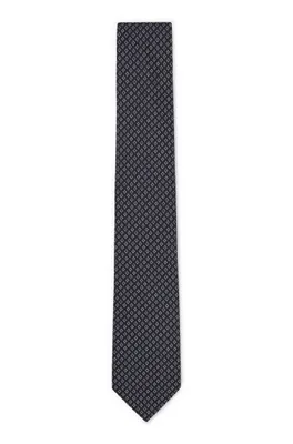 Micro-patterned tie in silk jacquard