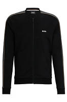 Zip-up jacket with embroidered logo