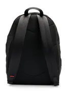 Color-blocked backpack with seasonal patches