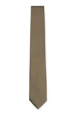 Silk jacquard tie with all-over pattern