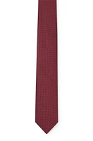 BOSS - Silk jacquard tie with all-over pattern - Dark pink