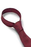 BOSS - Silk jacquard tie with all-over pattern - Dark pink