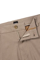 Regular-fit trousers patterned stretch cotton