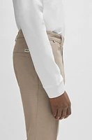 Regular-fit trousers patterned stretch cotton