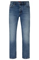 Tapered-fit jeans blue stretch denim