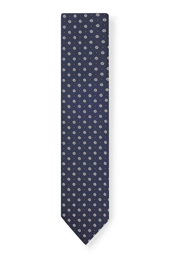 Silk-blend tie with jacquard pattern