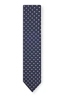 Silk-blend tie with jacquard pattern