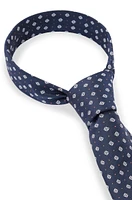 Silk-blend tie with jacquard pattern