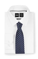 Silk-blend tie with jacquard pattern