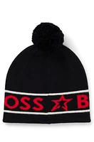 BOSS - BOSS x Perfect Moment wool beanie hat with logo intarsia