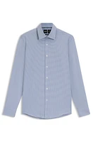 Slim-fit shirt Italian performance-stretch fabric