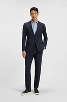 Slim-fit shirt Italian performance-stretch fabric